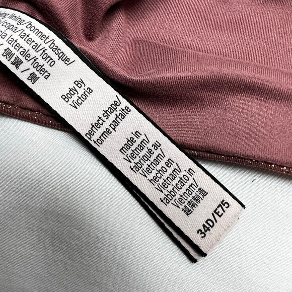 Victoria's Secret 34D Perfect Shape Underwire Bra Dark Pink Tee Shirt Bra - Picture 6 of 7